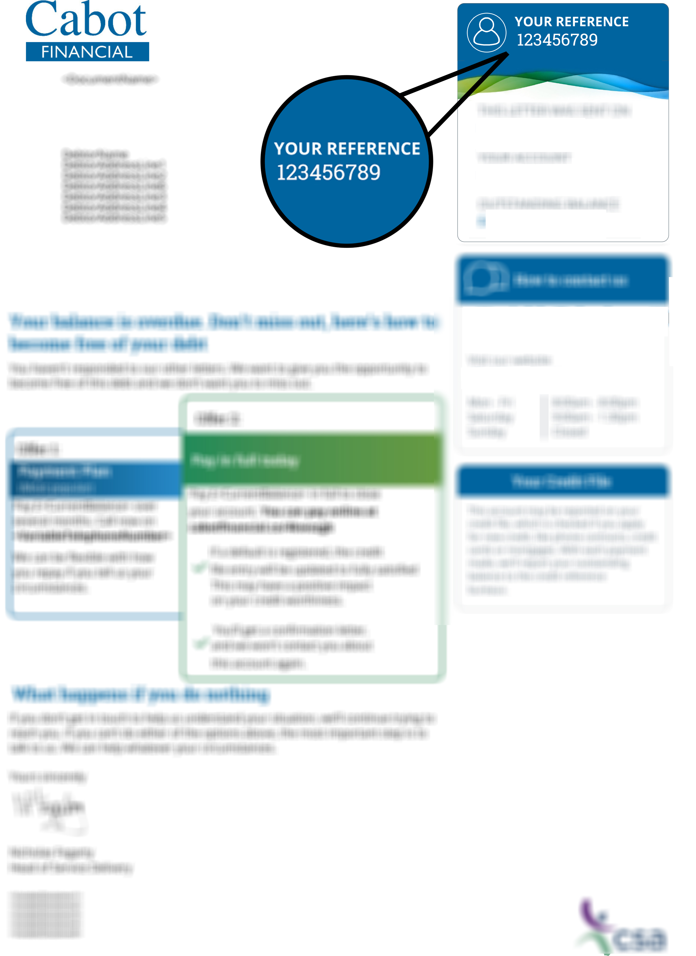 Where is my Reference number located?